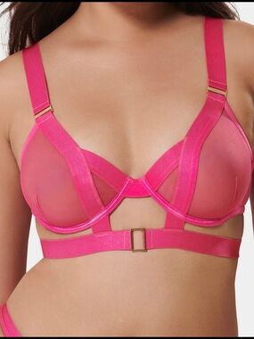 Bluebella Vibrant Pink Strappy Underwire Bra